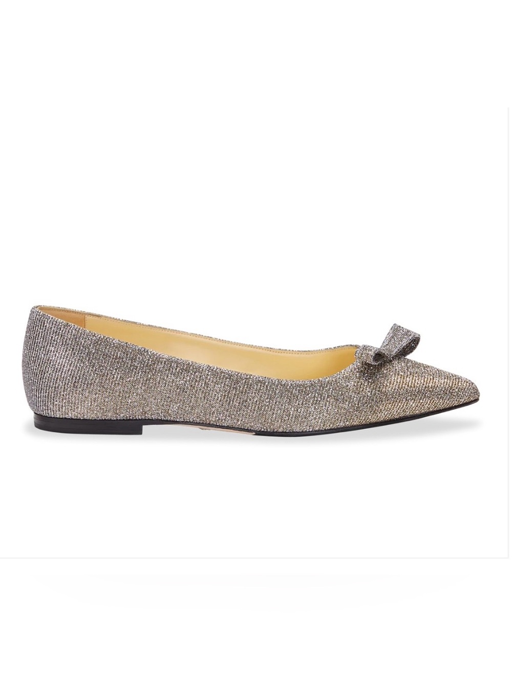 Sarah Flint Natalie Ballet Flats in Gunmetal Lame